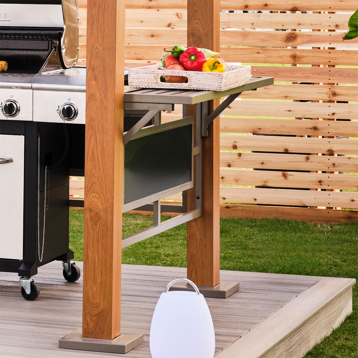 Sojag Pavillon BBQ Maui 158x249x278cm Holzoptik Bild 5