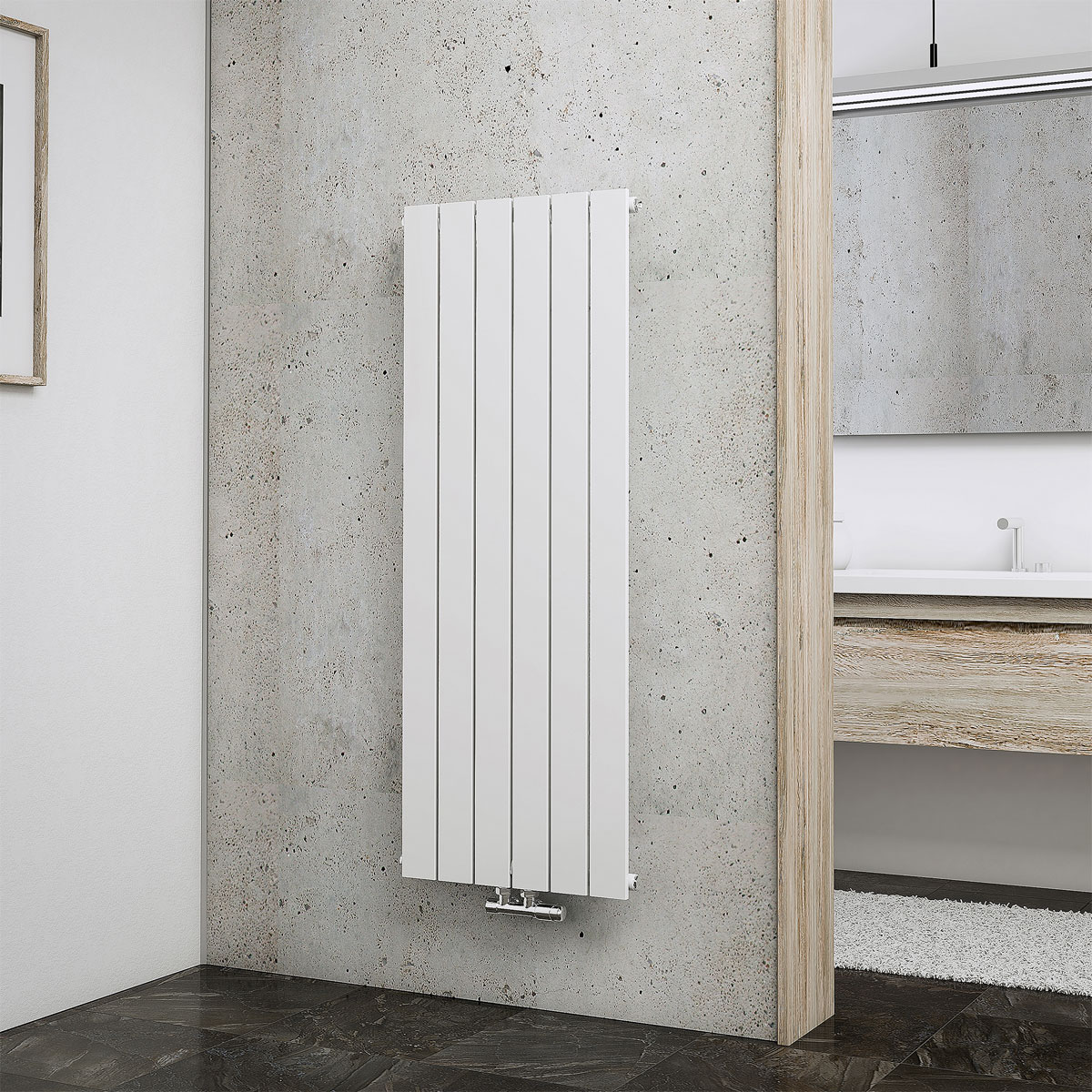 Schulte Design-Heizkörper München 46 x 120 cm weiß