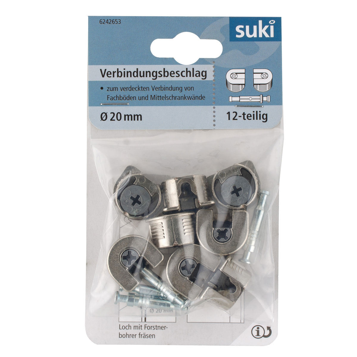 Suki Exzenter vernickelt 4 Stück Bild 1