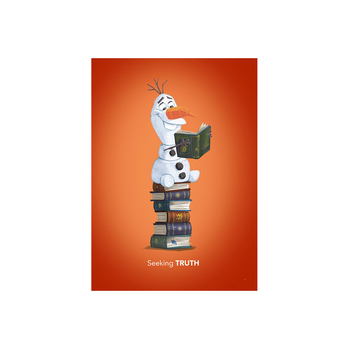Komar  Wandbild Frozen Olaf Reading 40x50 cm Bild 1