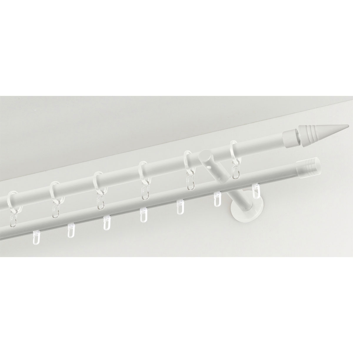 Gardinia  Gardinenstange Chicago mit Innenlauf Durchmesser 16 mm 120 cm weiß Bild 3