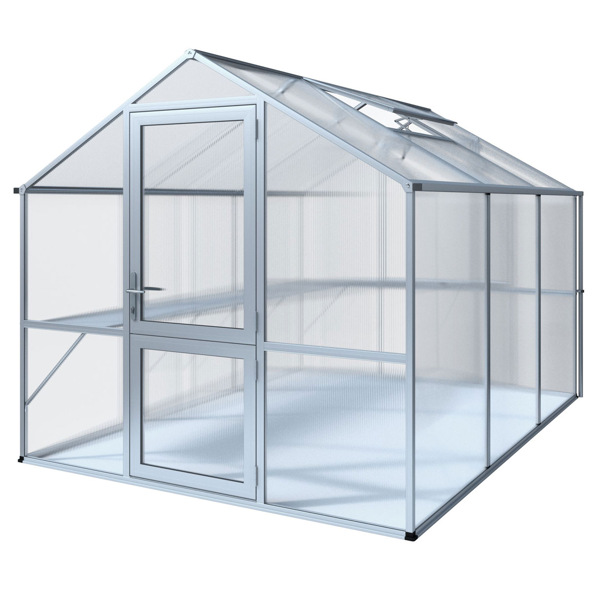 KGT Gewächshaus Rose III 7,5m² silber Bild 1