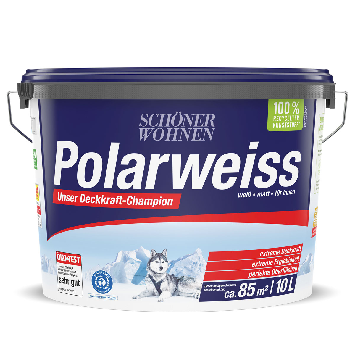 Schöner Wohnen Farbe Wand- und Deckenfarbe Polarweiß 10 L Bild 1