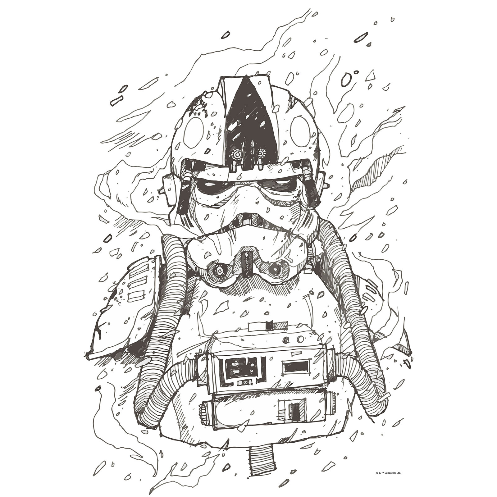 Komar  Wandbild Star Wars Pilot Drawing 40x50 cm Bild 2