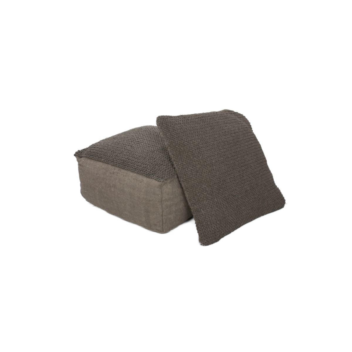 Pouf Hocker Shaun 210 grau 80x80cm -2er Set