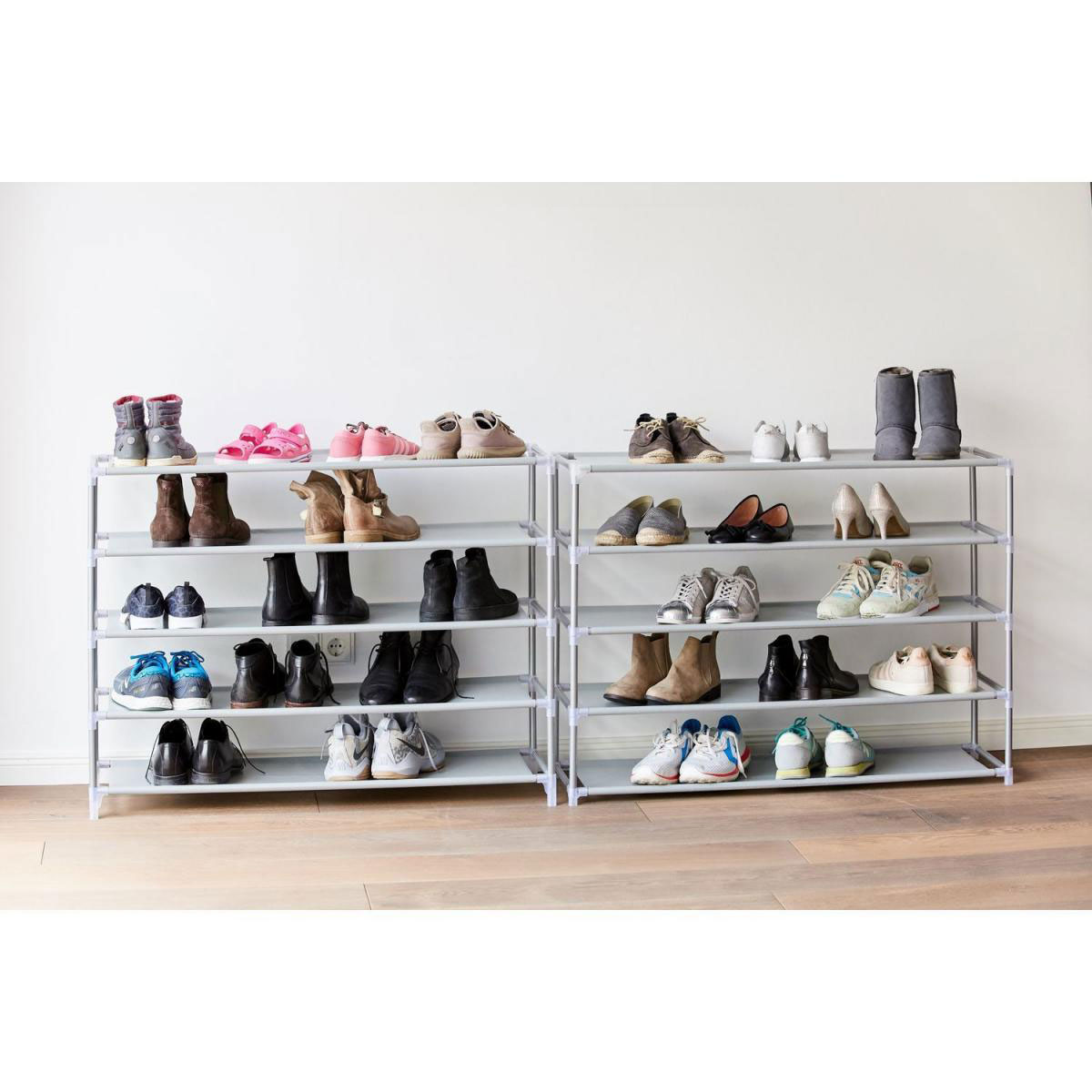 XXXL Schuhregal mit 10 Ablageböden variabel steckfertig Bild 3