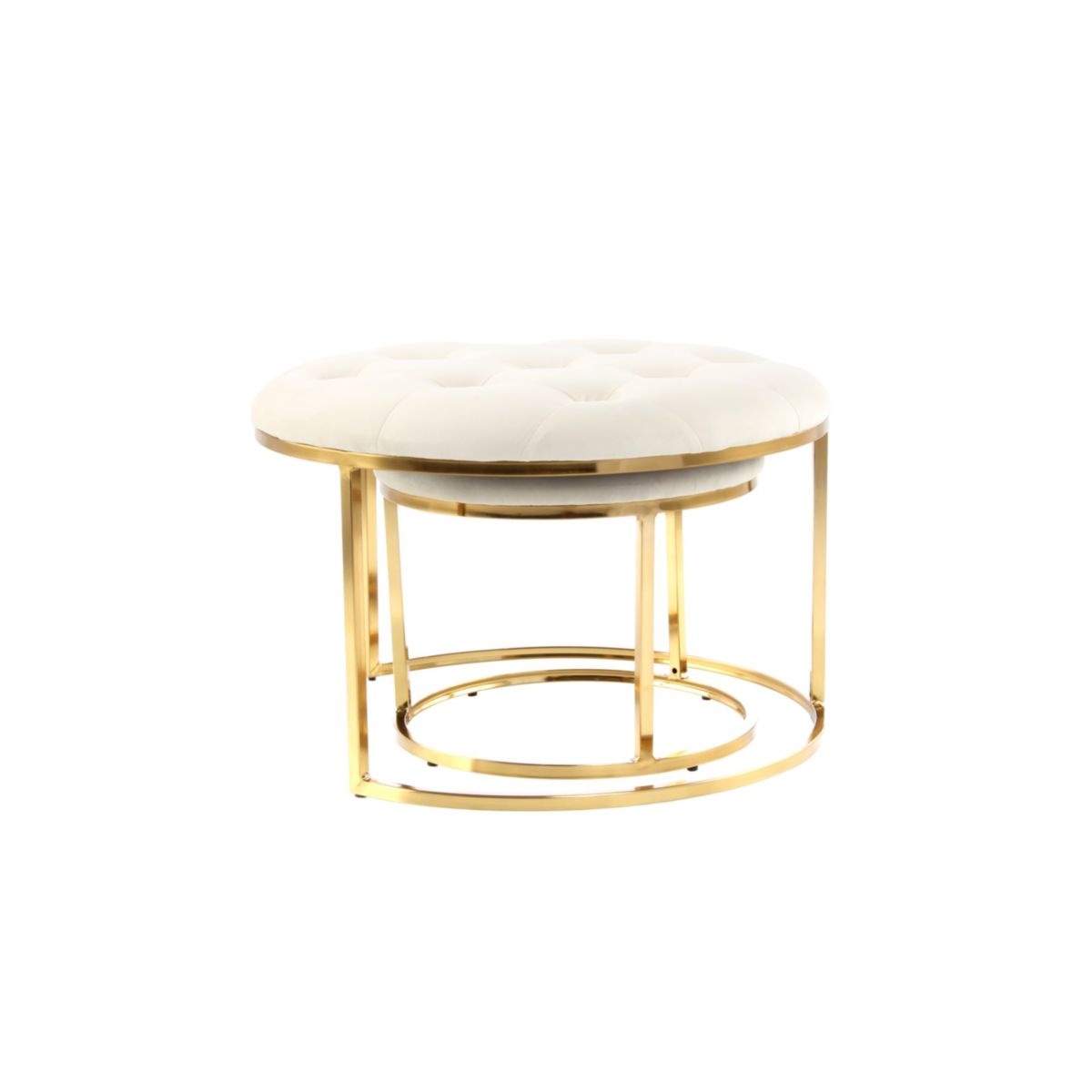 Hocker Becky 825 2er-Set elfenbein gold Bild 4