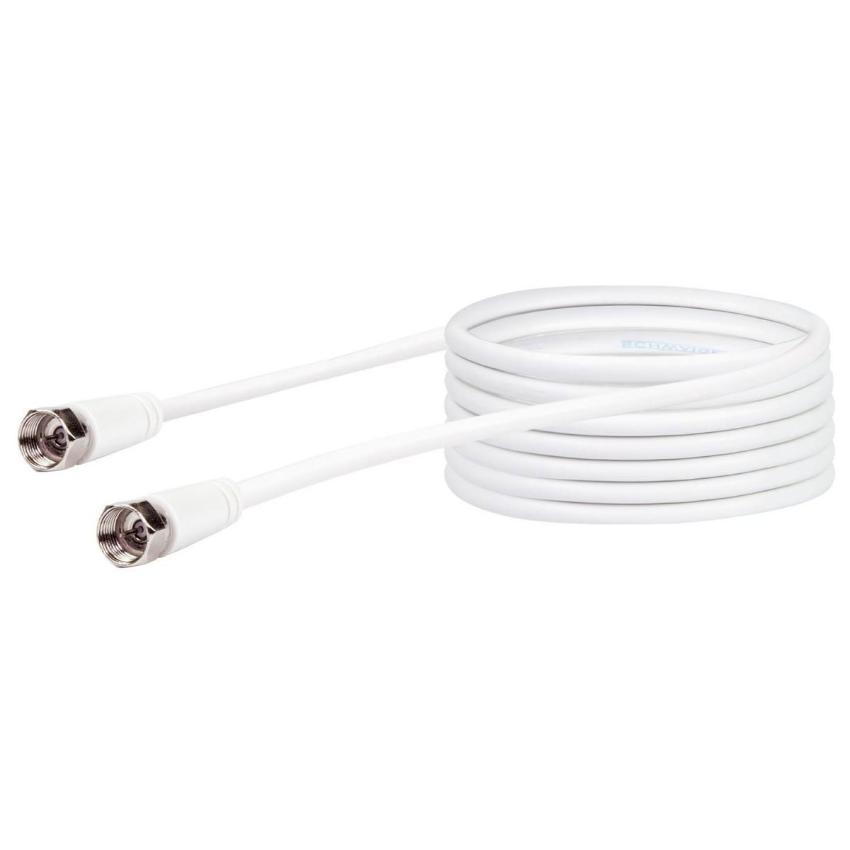 Schwaiger SAT-Antennenkabel 90 dB 15 m weiß mit F-Stecker und F-Stecker