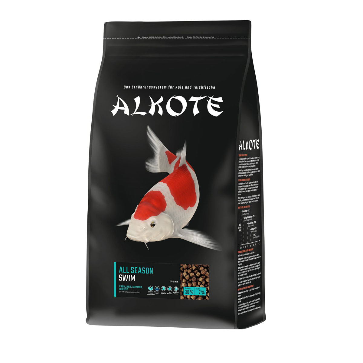 ALKOTE Koi-Futter All Season, 6mm, 3 kg