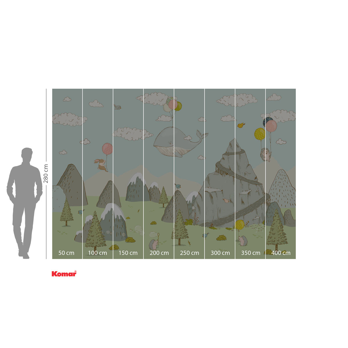 Komar  Vlies Fototapete Mountain Traveler 400x280 cm Bild 3