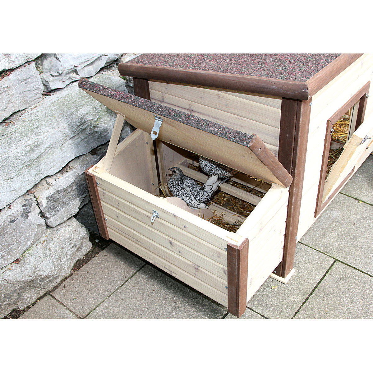 Thermo-Hühnerstall No Frost 146 x 82 x 74 cm braun Bild 5