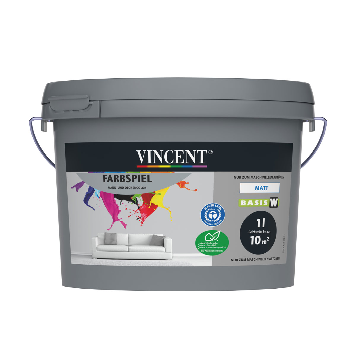 Vincent  Wandfarbe Farbspiel Mix It matt 1 L