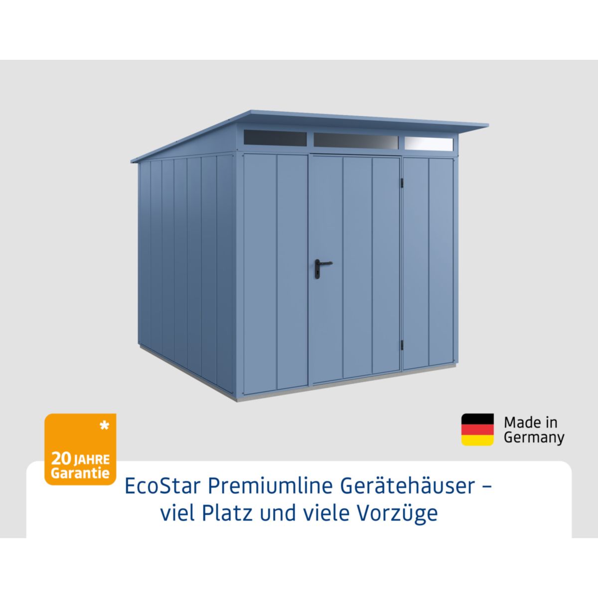 EcoStar  Gerätehaus Elegant-PTyp 2RAL5014 1 flg Bild 2