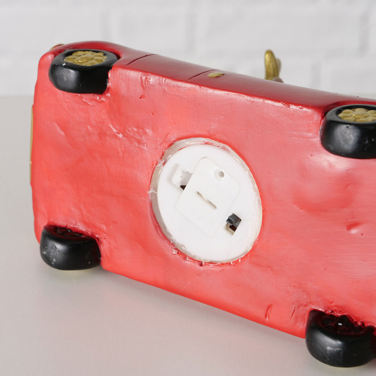 Figur Martiny Hirsch Weihnachtsmann Auto 14 x 7 x 9,5 cm rot Kunststoff Bild 6