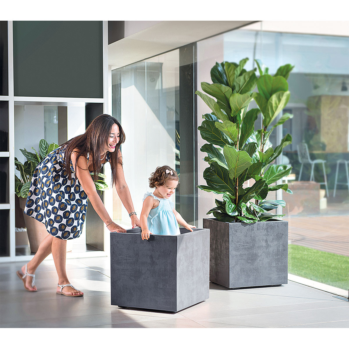 Pflanztopf Millennium anthrazit 39 x 39 x 39 cm Bild 2