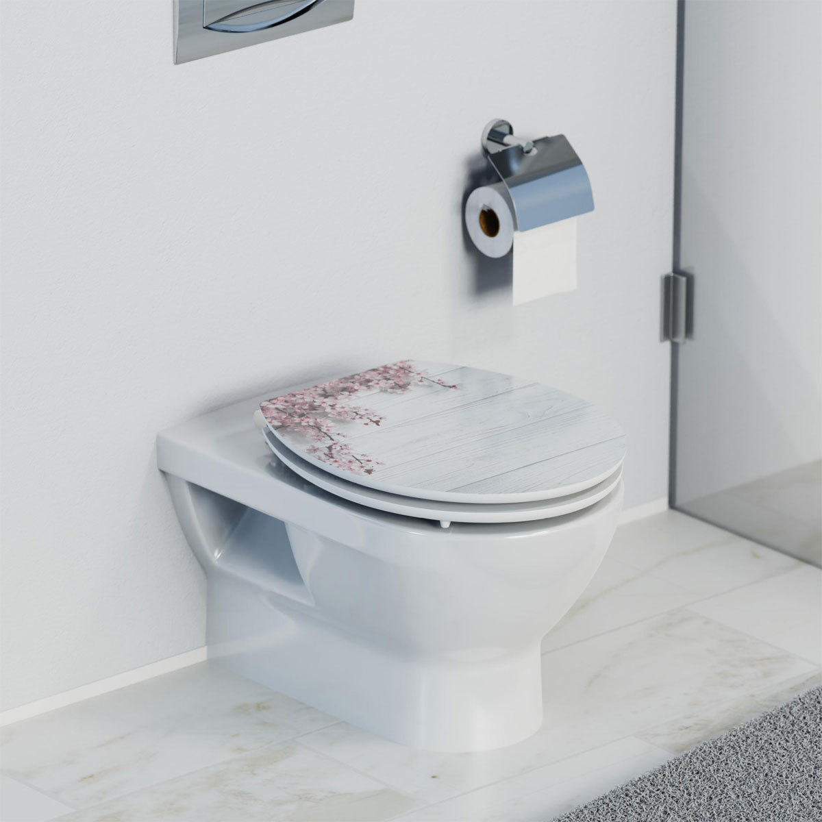 Schütte MDF HG WC-Sitz FLOWERS AND WOOD mit Absenkautomatik Bild 9