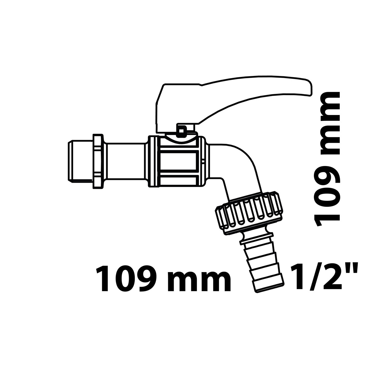 Kirchhoff Kugel-Auslaufhahn Messing vernickelt erhöhte Frostresistenz Bild 2