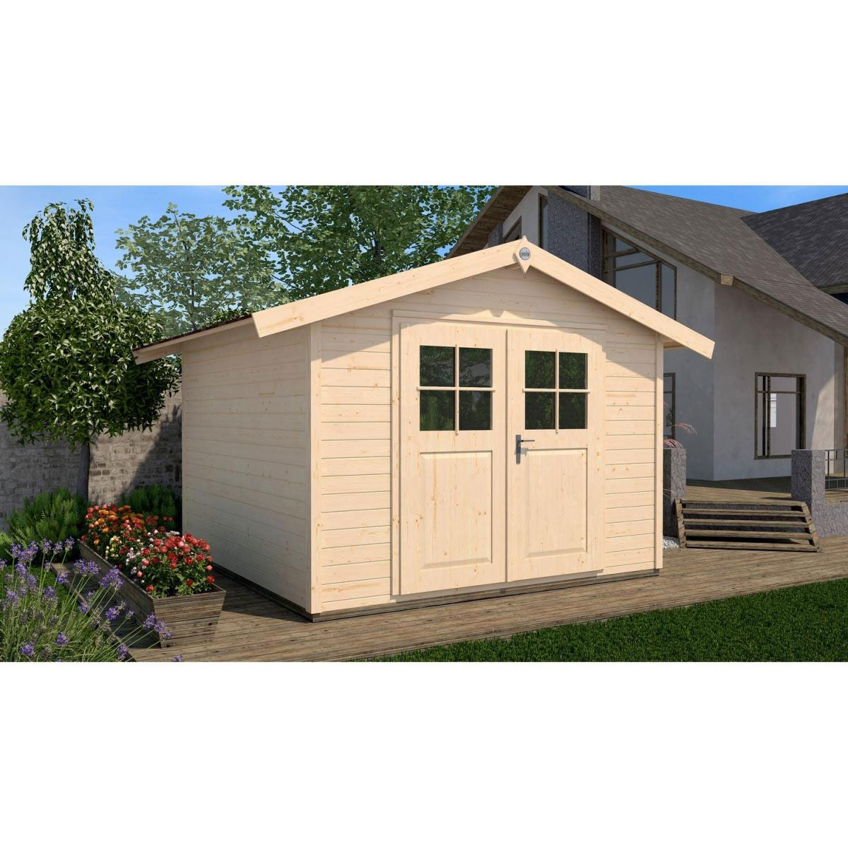 Weka Gartenhaus 122 Größe 4 natur Bild 1