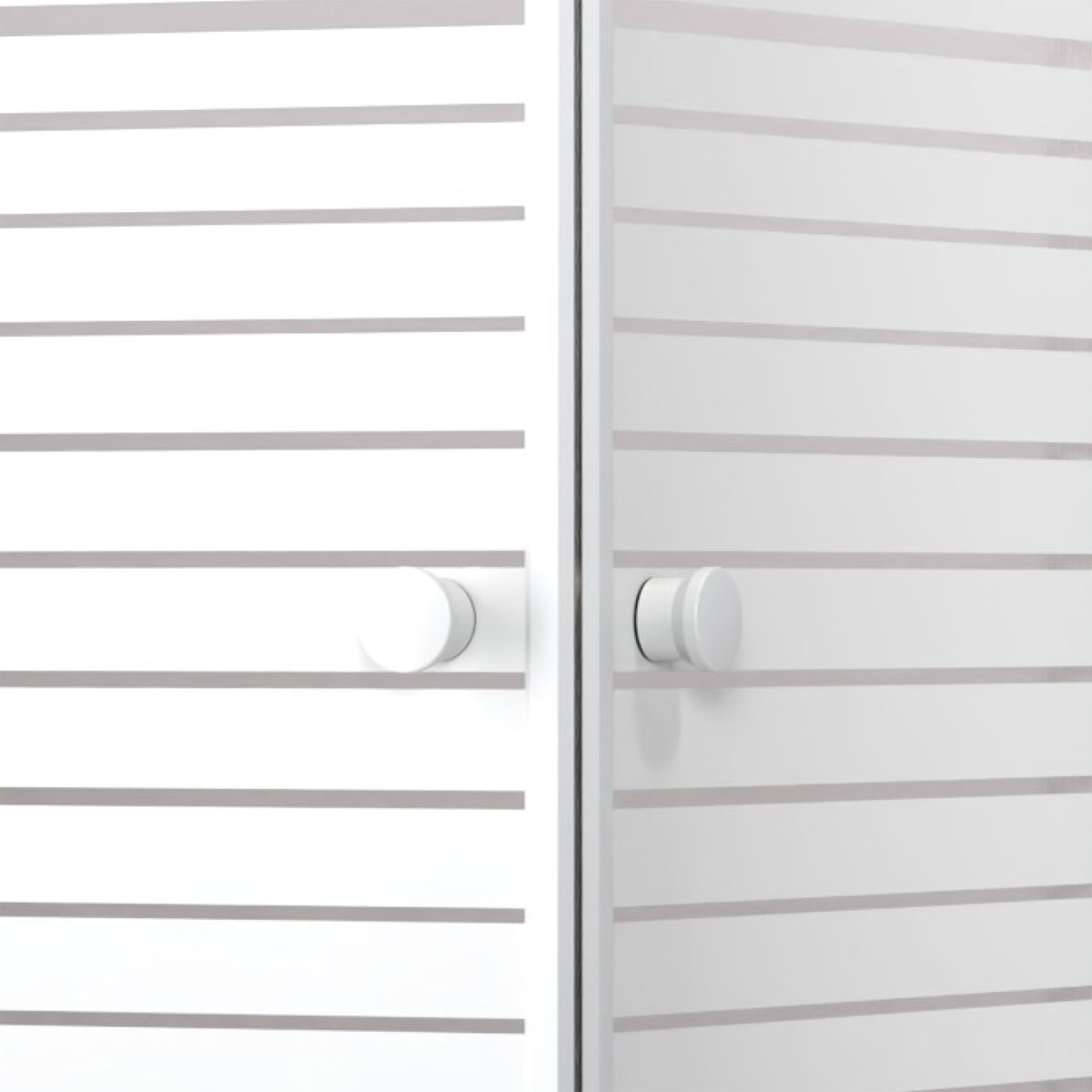 Variabler Eckeinstieg, Farbe: Weiss, m. Streifen, 75-90x75-90cm Bild 4