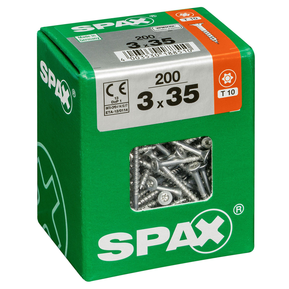 Spax Universalschrauben WIROX Senkkopf 3 x 35 L 200 Stück Bild 2