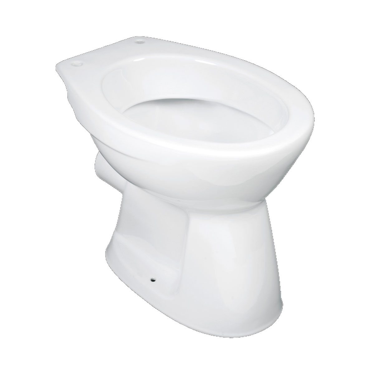 Stand-WC Uni Flachspüler weiß Bild 1