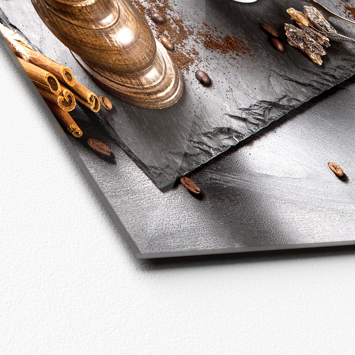 Glas-Art Cafe I 20 x 20 Glasbild Bild 2