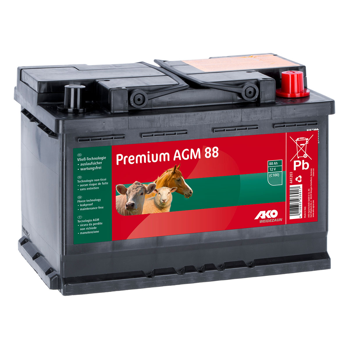 Batterie-Block Premium AGM 88 12 V schwarz