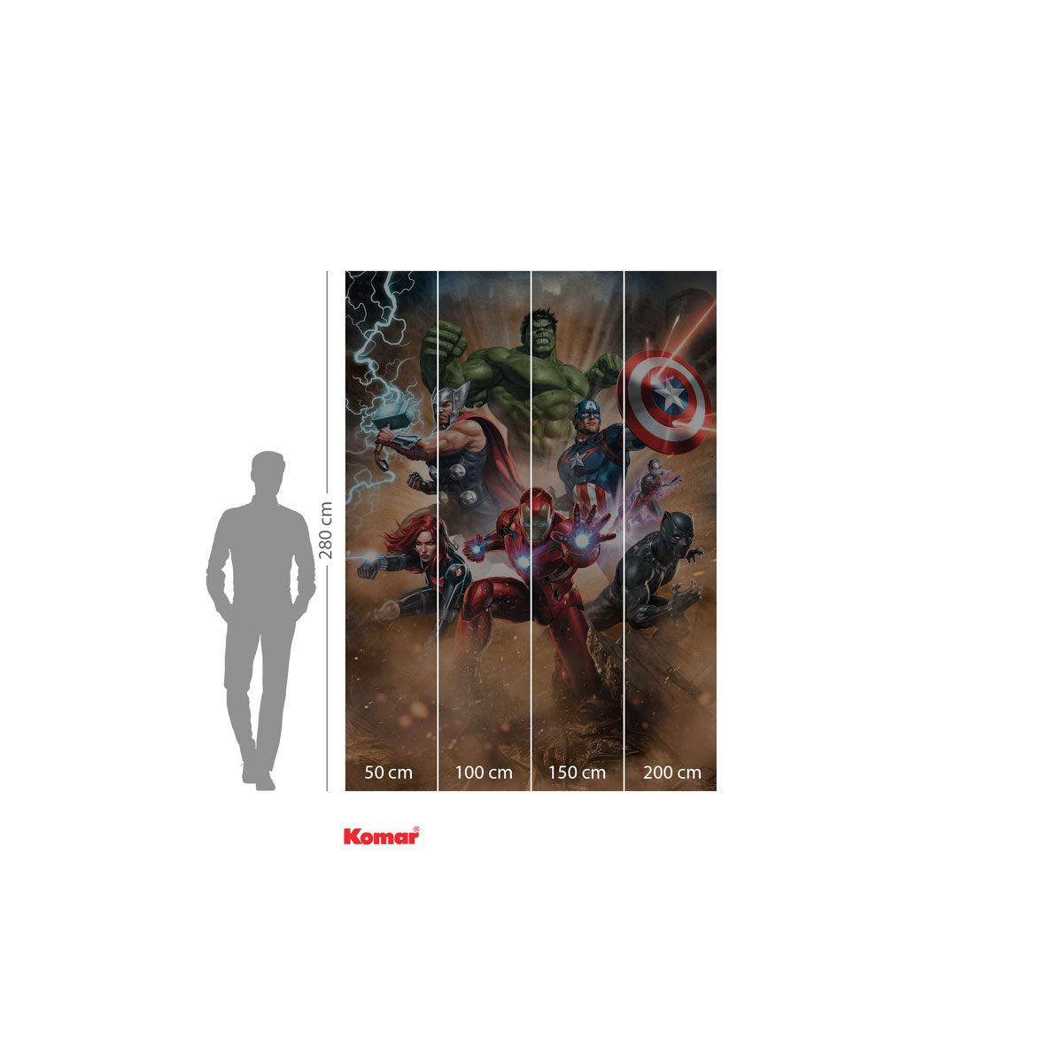 Komar  Vlies Fototapete Avengers Superpower 200x280 cm Bild 3