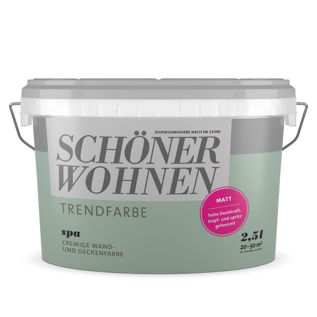 Schöner Wohnen Farbe Trendfarbe Spa Matt 2,5 L Bild 1