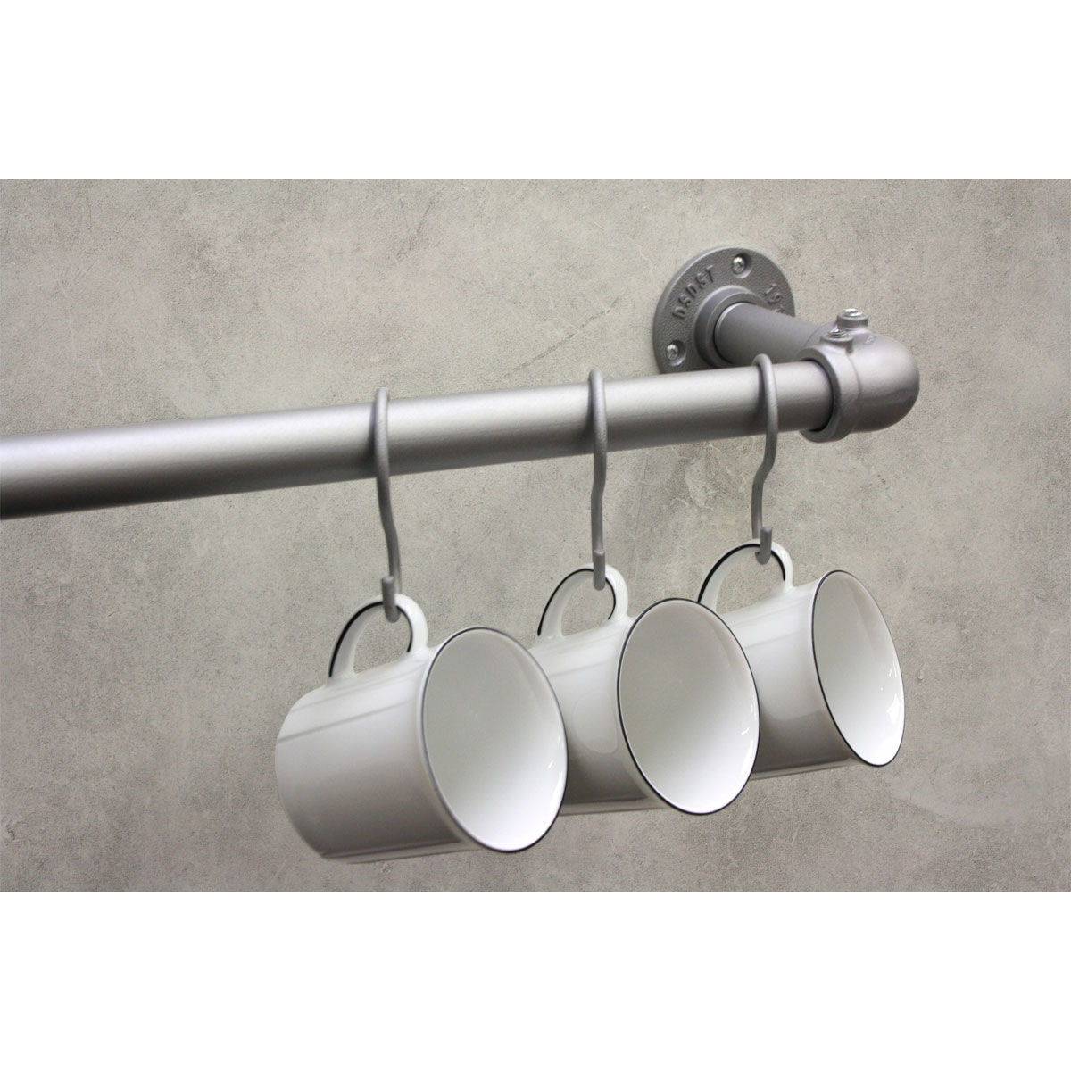 Gardinia Gardinenstange Industrial Home silber 2,4 m Bild 4