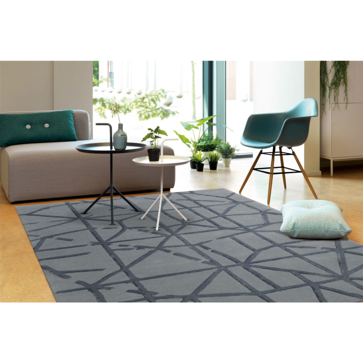 Satin 8063 Grau 170cm x 240cm Bild 2