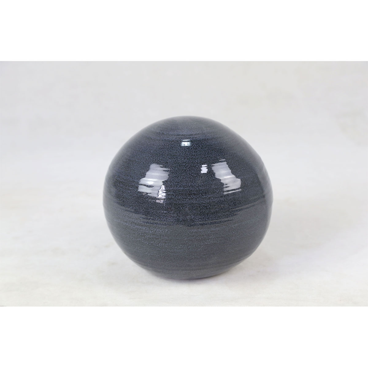 Haveson Dekokugel Feine Rille Durchmesser 15 cm grau