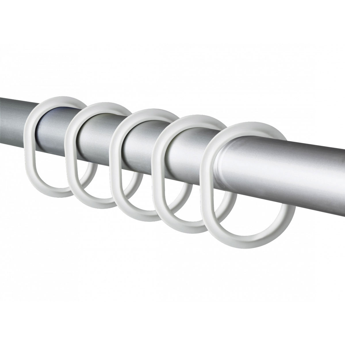 Basic  Duschvorhangringe 12er Pack weiß