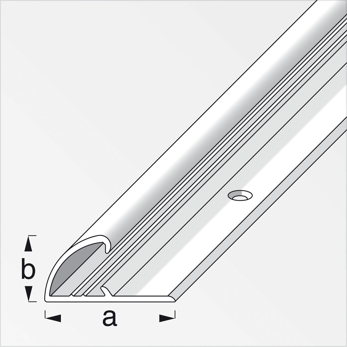 Alfer Abschlußprofil 26 x 13 mm 2m silber Bild 2