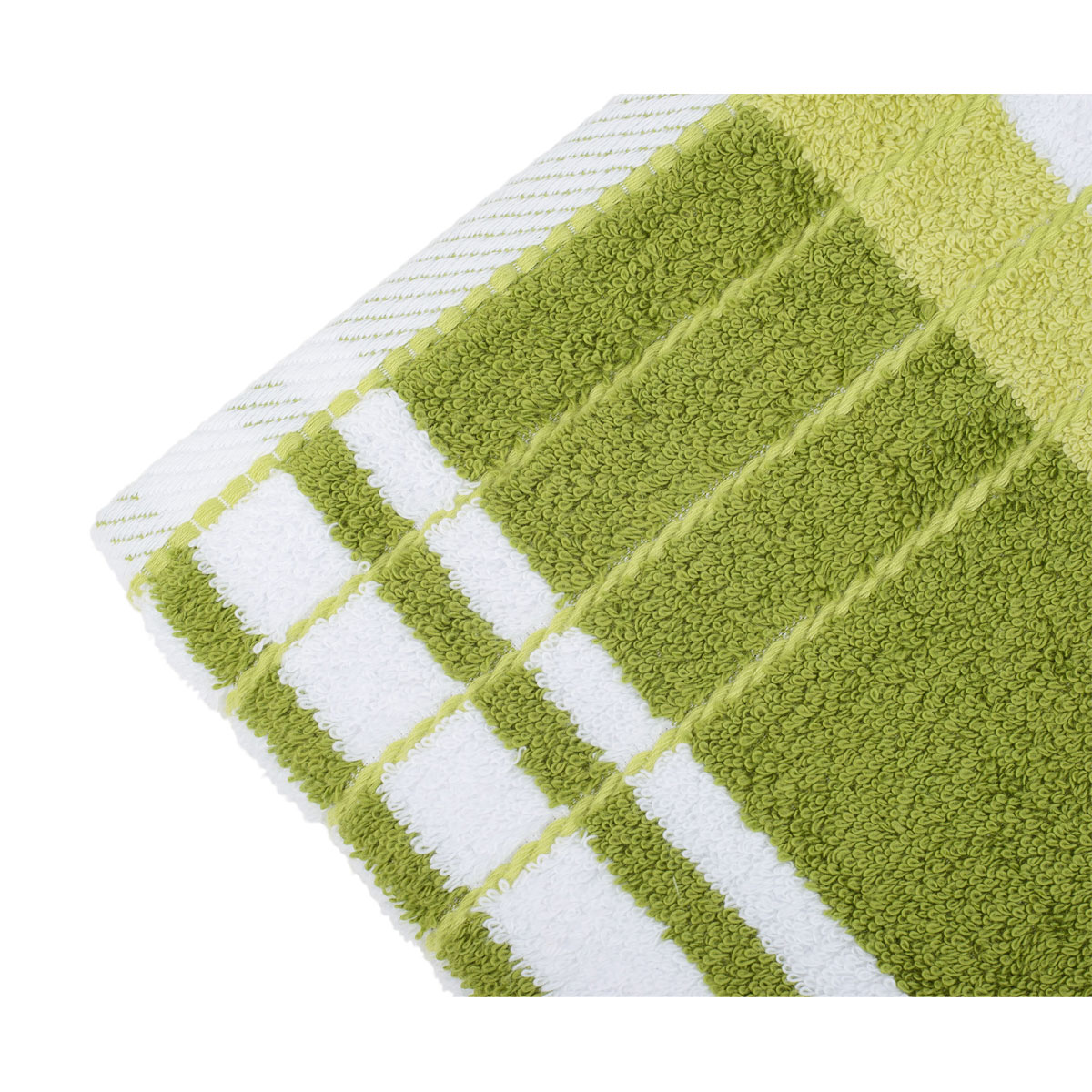 Handtuch Berlin Streifen 50 x 100 dunkelgrün/ limone Bild 3