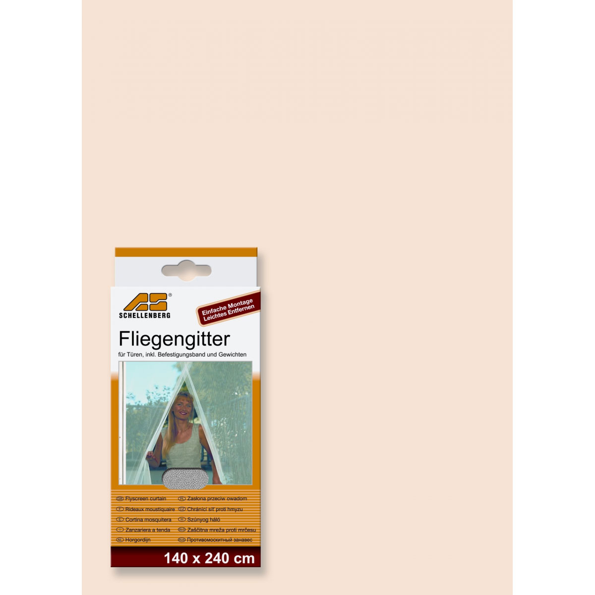 Schellenberg Fliegengittervorhang 2 x 70 x 240 cm weiß