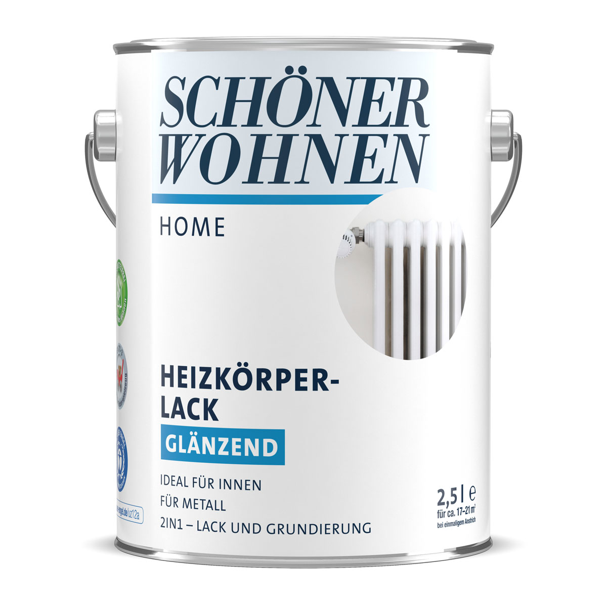 Schöner Wohnen Farbe Heizkörperlack Home weiß glänzend 2,5 L