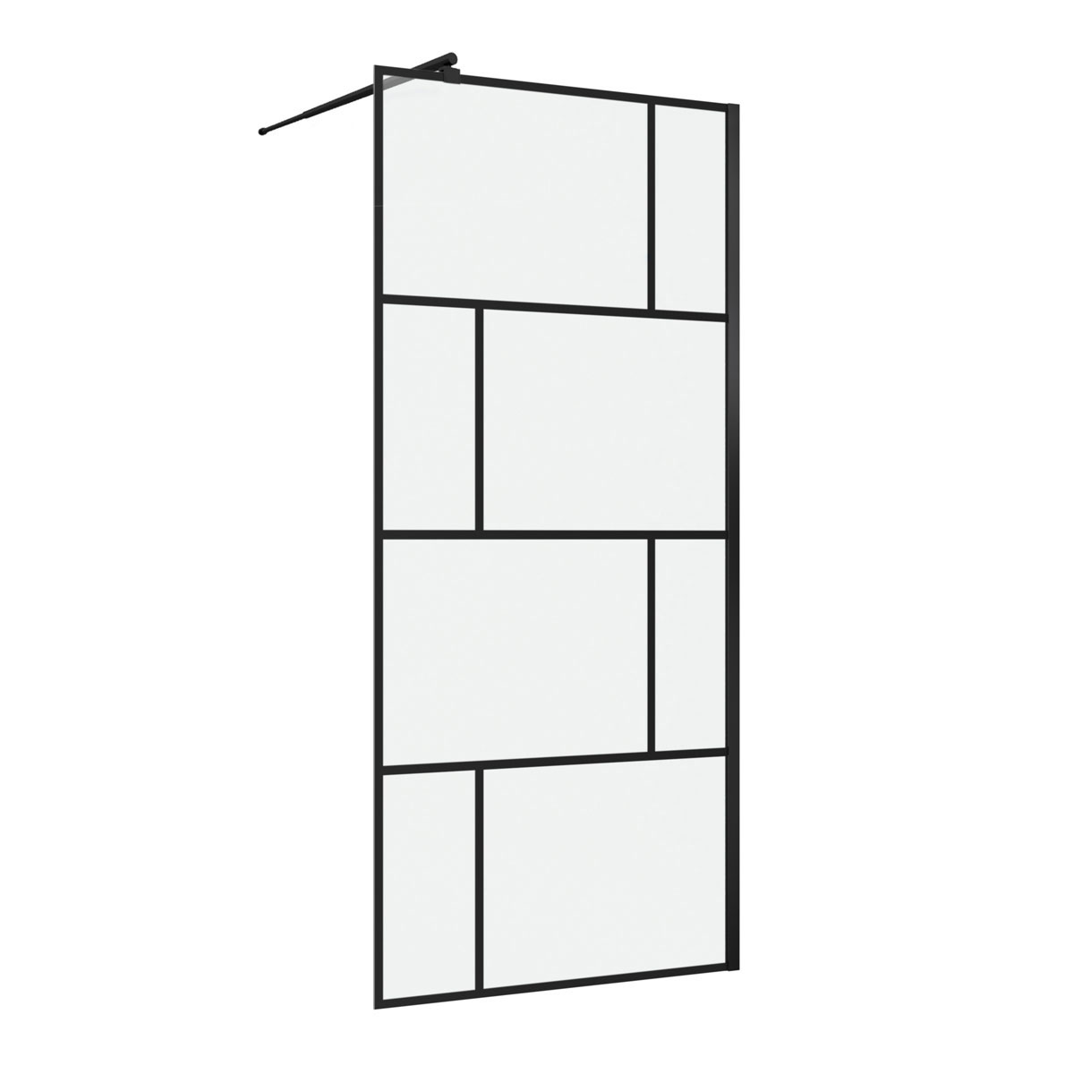 Aurlane Walk In Dusche Bricks schwarz 90 x 195 cm Bild 8