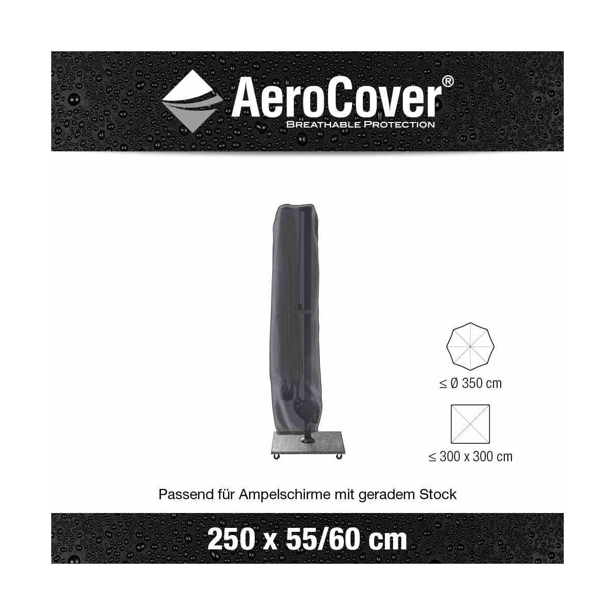 A-Schirmhülle AeroCover 250 x 55/60 cm atmungsaktiv Bild 3
