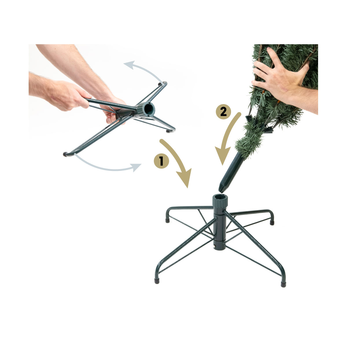 Evergreen Künstlicher Weihnachtsbaum Roswell Kiefer inkl. LEDs 122x210cm Grün Bild 7