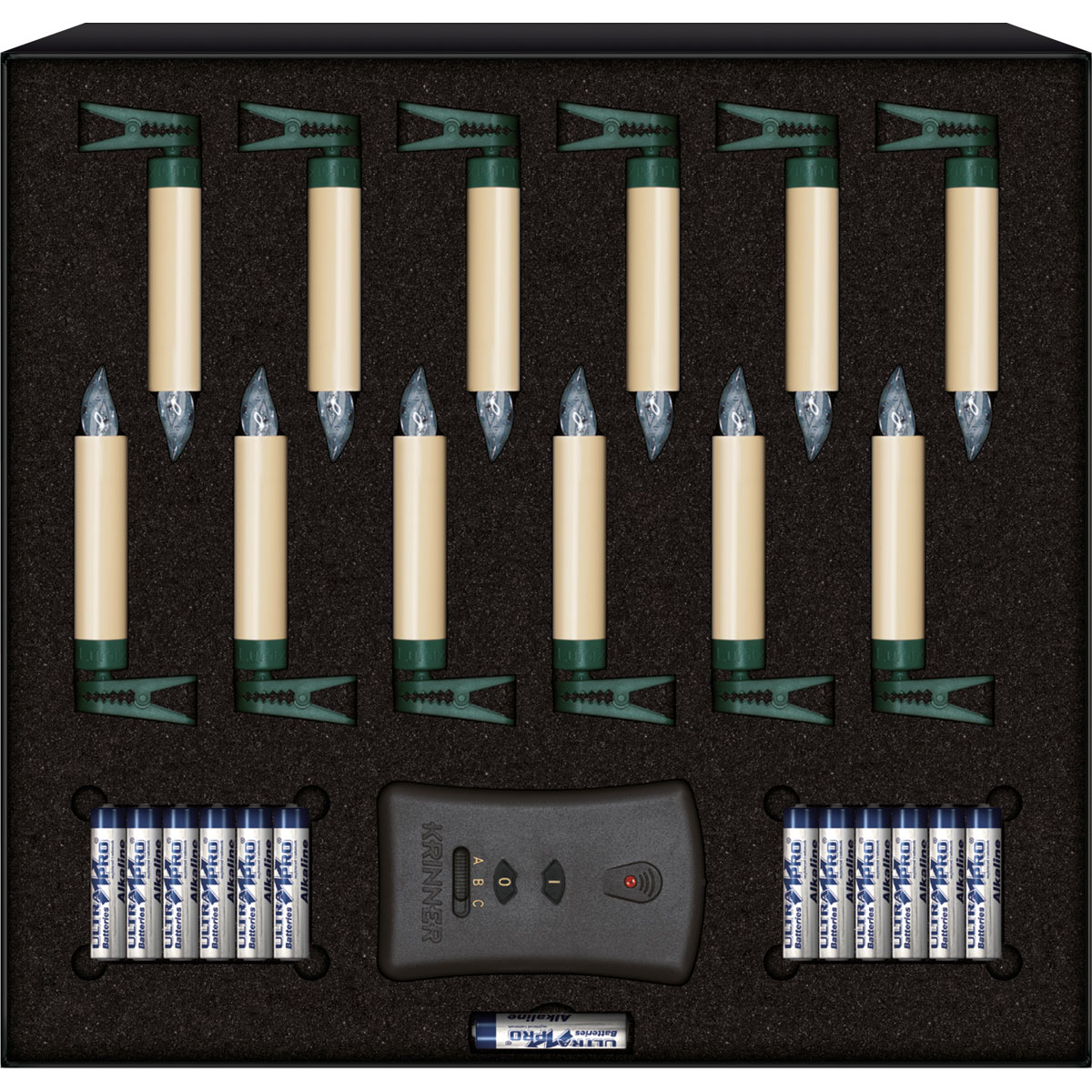 Krinner Christbaumkerzen LED Lumix Classic Mini Basis 12er Set Bild 6