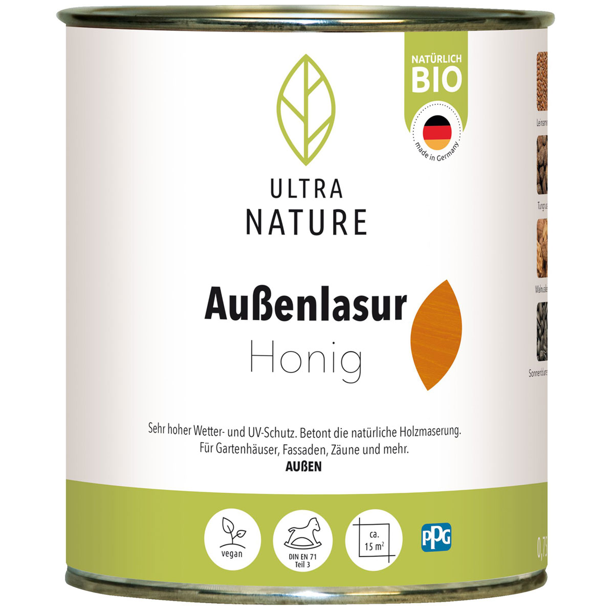 Ultra Nature Außenlasur Honig 0,75 L