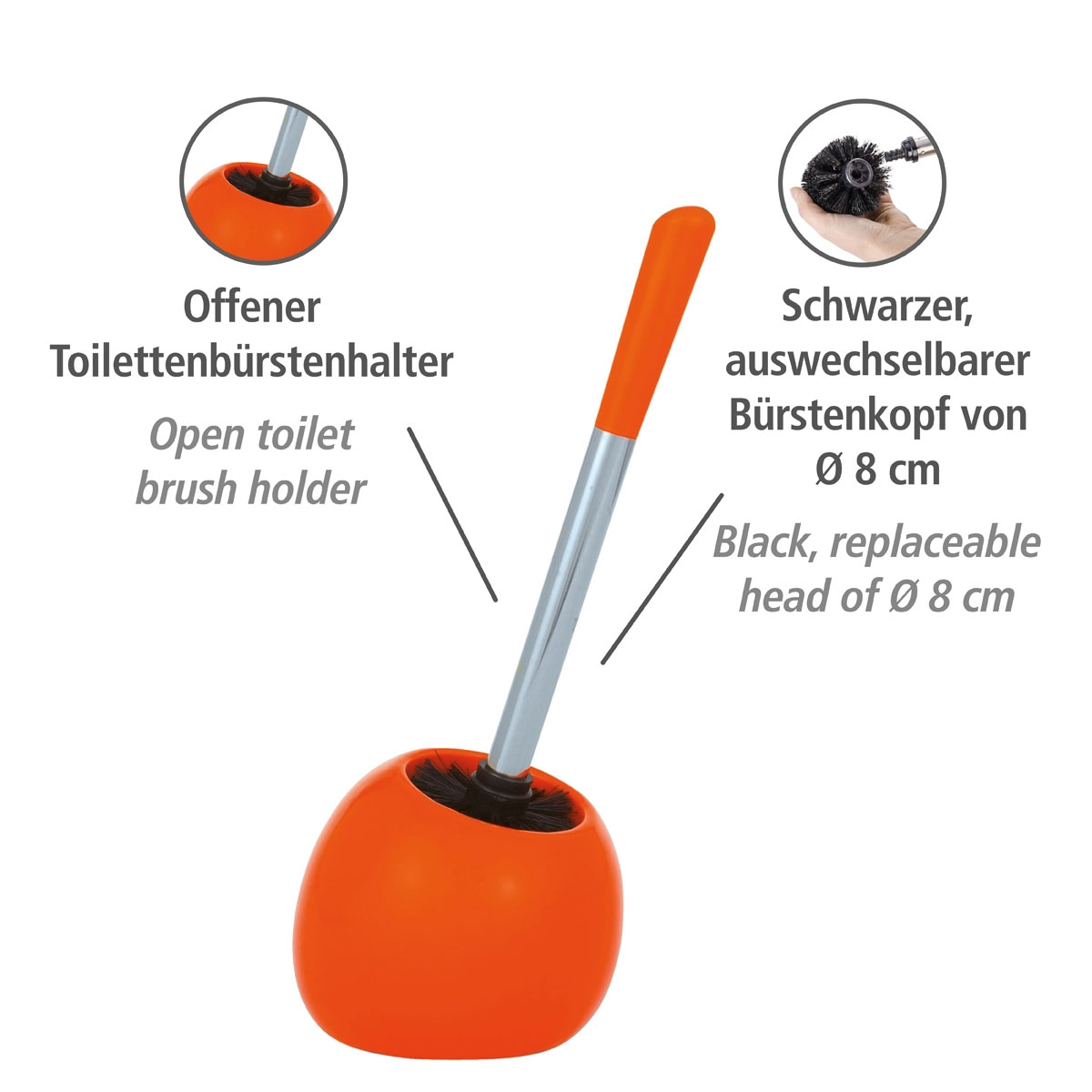 Wenko  WC-Garnitur Polaris Orange Keramik aus hochwertiger Keramik Bild 2
