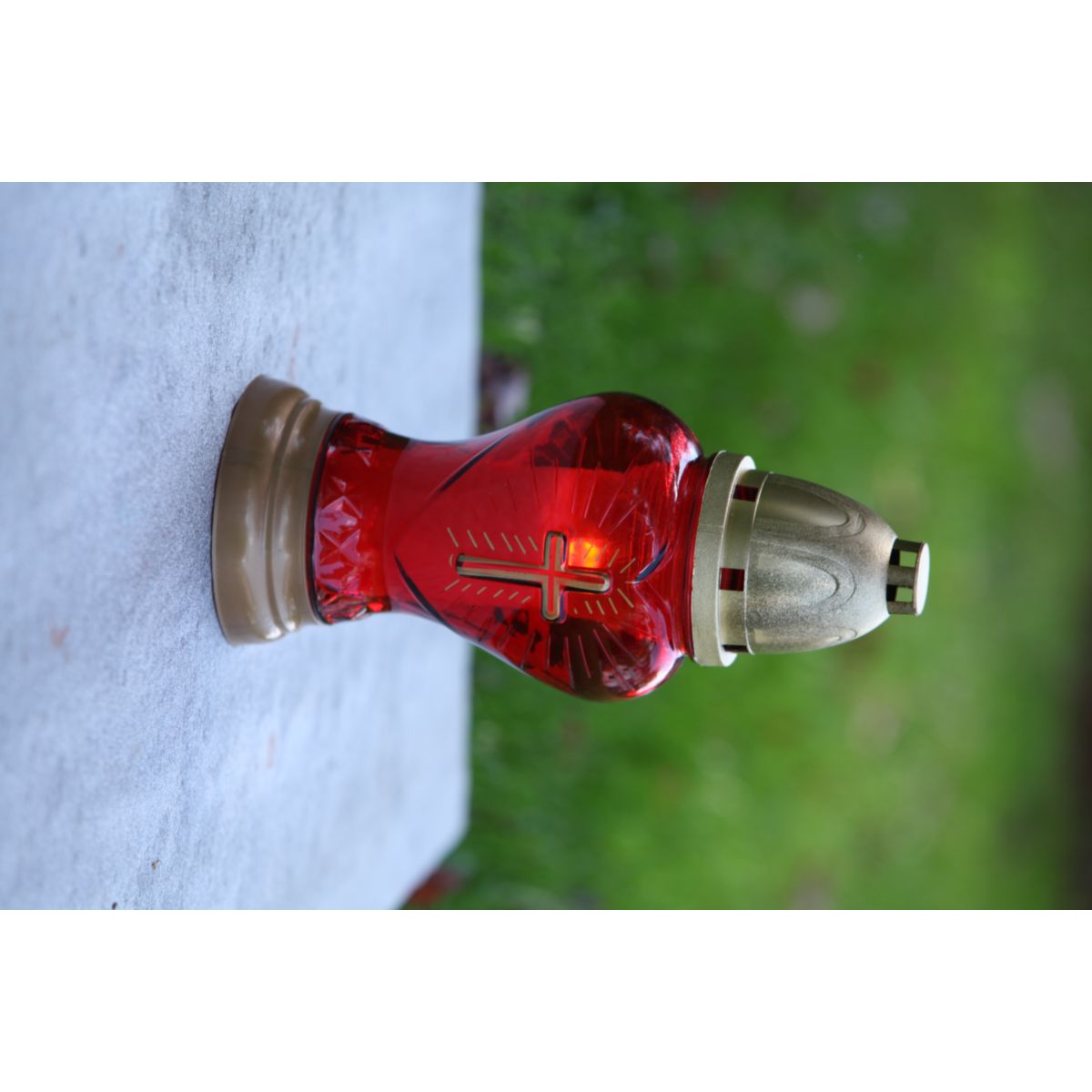 Grablampe IGLESIA aus Glas mit Brenner