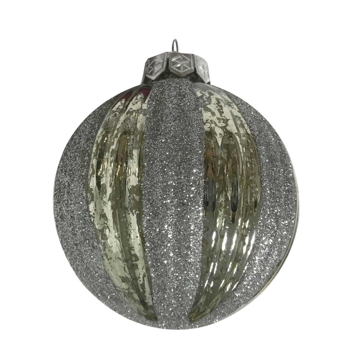 Ambientis Dekorierte Kugel silber-glänzend Bild 3