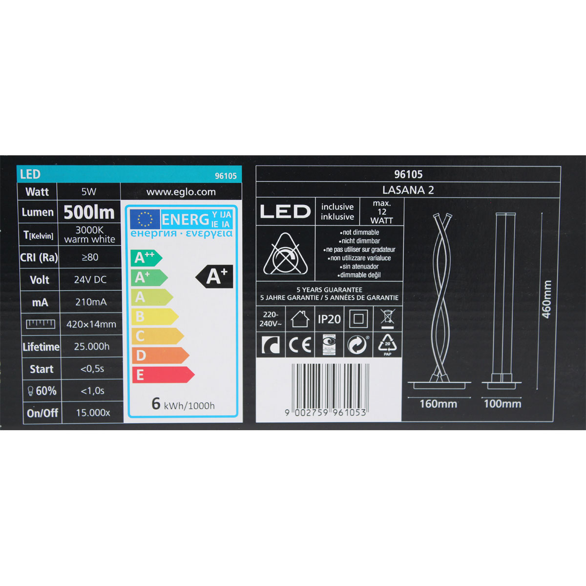 LED-Tischleuchte Lasana 2 chrom-weiß Bild 2