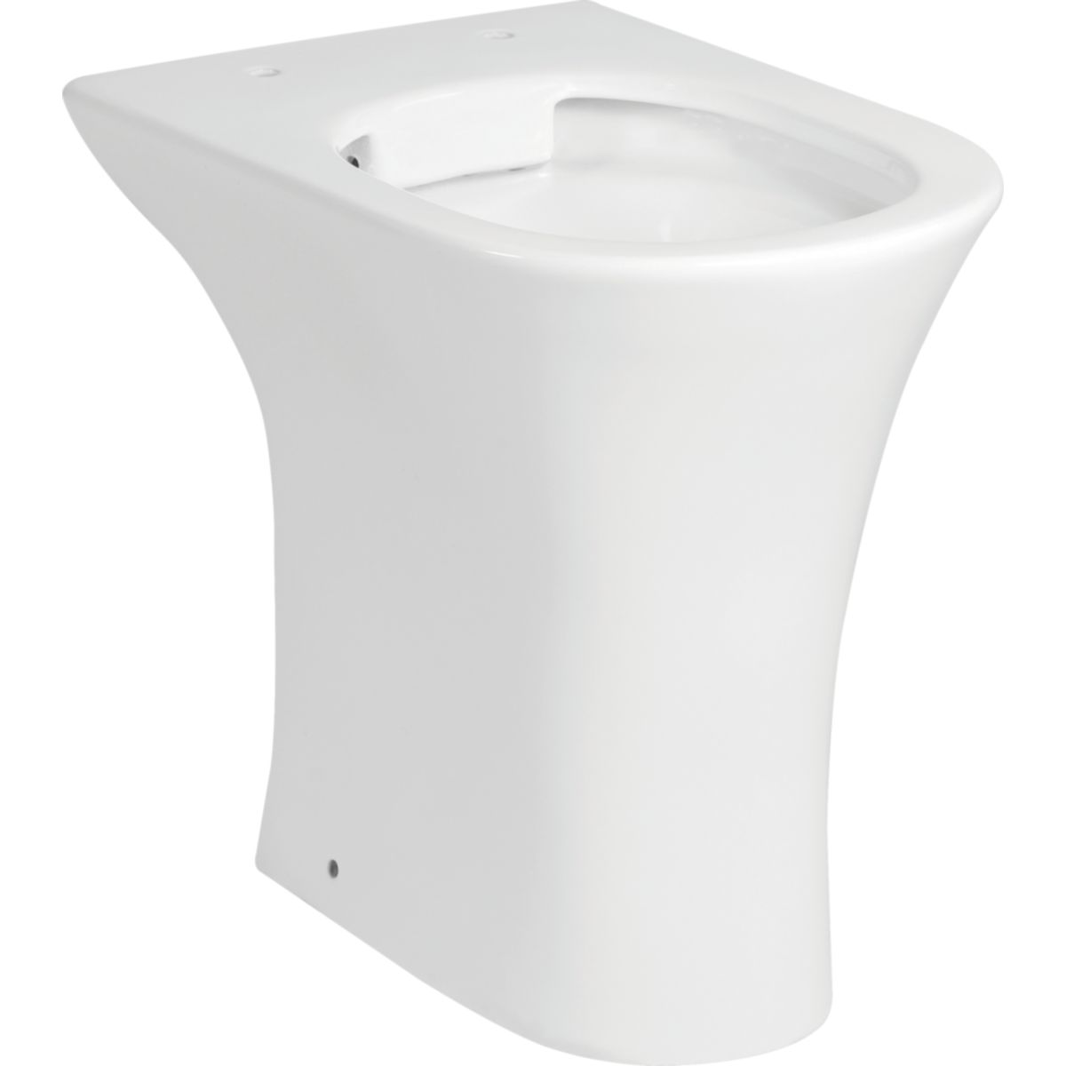 sanicomfort Stand-WC REKIA erhöht 47 cm, Tiefspüler, spülrandlos, Abgang waagrecht, Sanitärkeramik weiß, Boden-WC ohne WC-Sitz