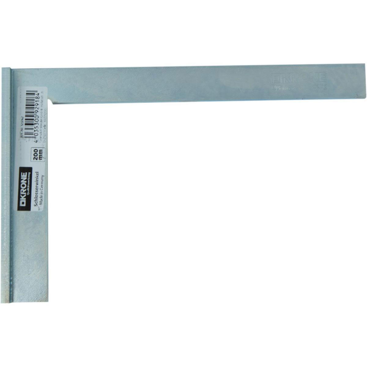 Krone Schlosserwinkel mit Anschlag 200 x 130 mm