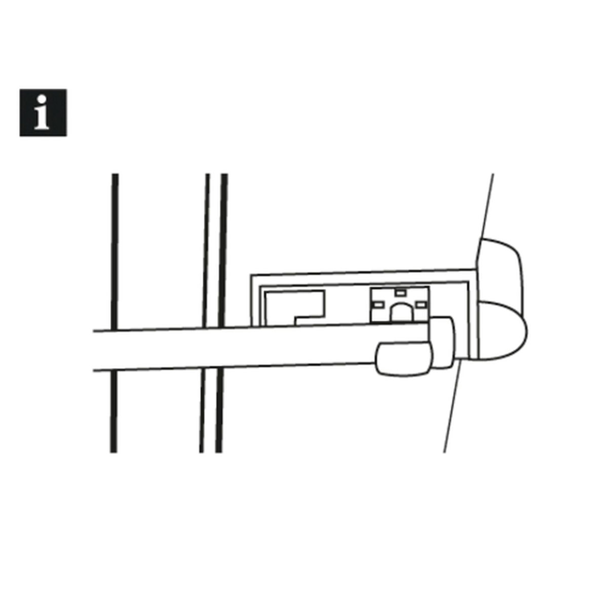 Gardinia Klemmträger für Vitragestangen/Caféhausstangen weiß Bild 2
