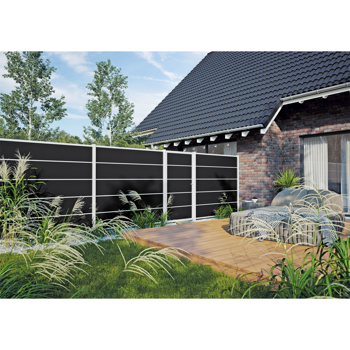 Ideenwelt T&J Platten Farö anthrazit aus Kraftpapier Bild 2